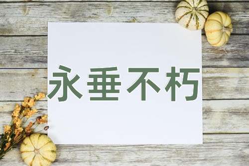 成语永垂不朽