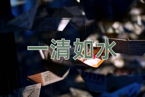 成语一清如水