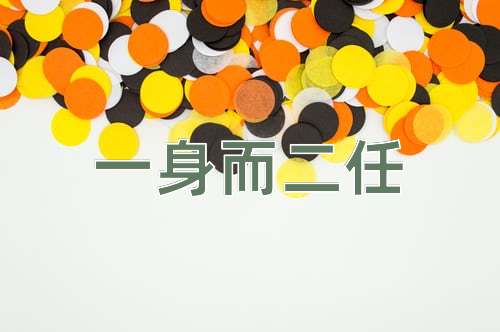 成语一身而二任