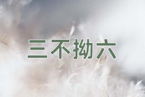 成语三不拗六