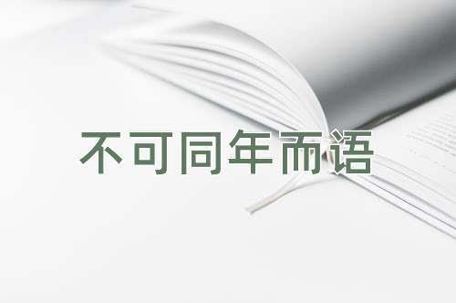 成语不可同年而语