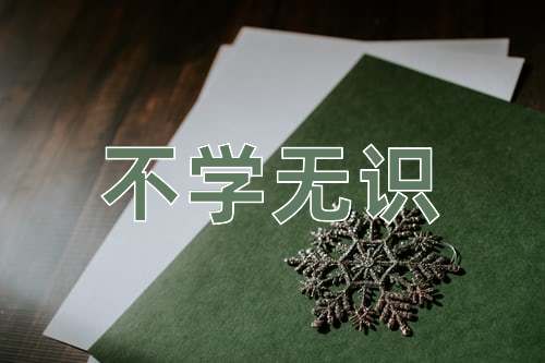 成语不学无识