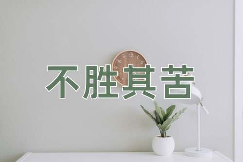 成语不胜其苦