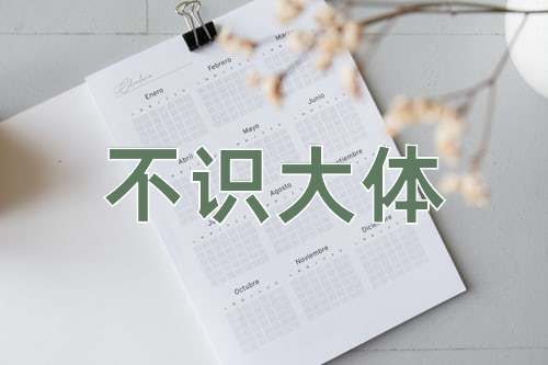 成语不识大体