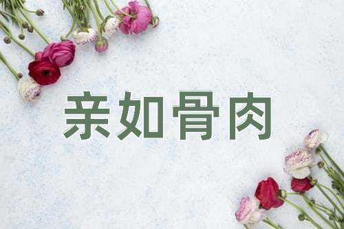 成语亲如骨肉