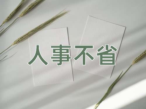 成语人事不省