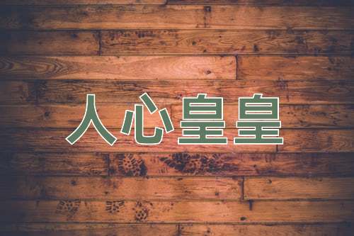 成语人心皇皇