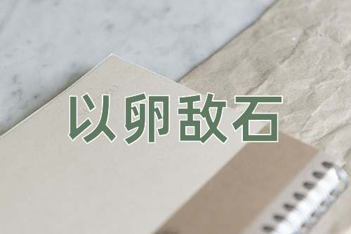 成语以卵敌石