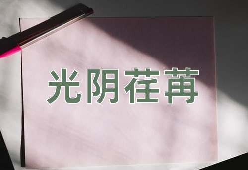 成语光阴荏苒