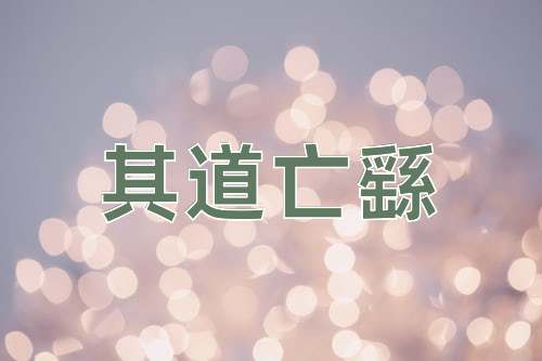 成语其道亡繇