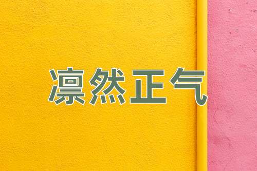 成语凛然正气