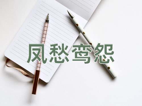 成语凤愁鸾怨