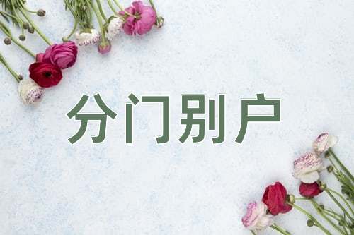 成语分门别户