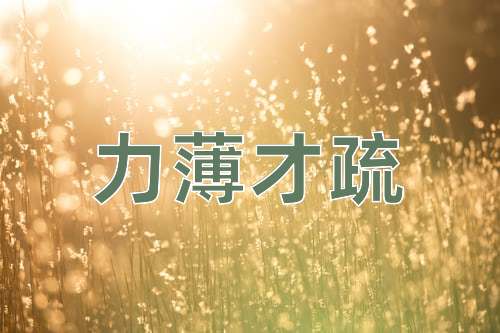 成语力薄才疏