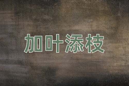 成语加叶添枝
