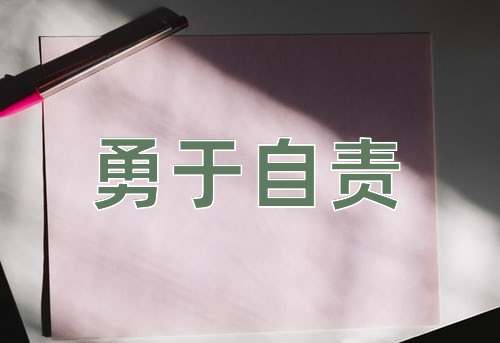 成语勇于自责