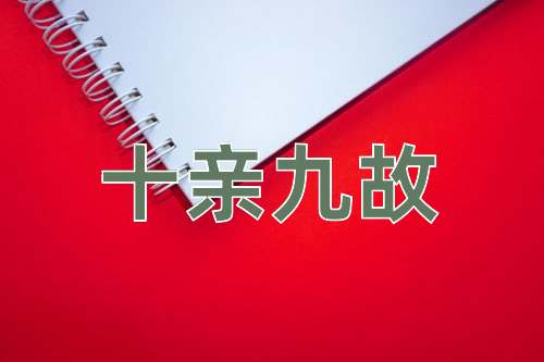成语十亲九故
