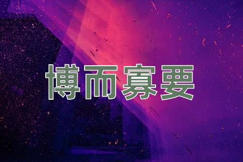 成语博而寡要