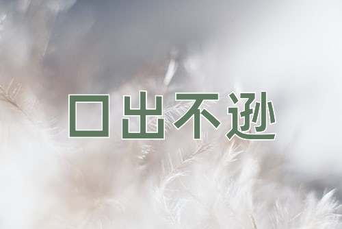 成语口出不逊