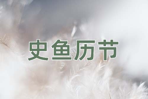 成语史鱼历节