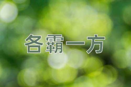成语各霸一方