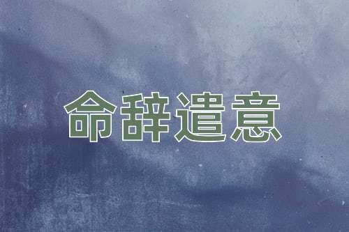 成语命辞遣意
