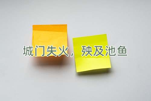 成语城门失火，殃及池鱼