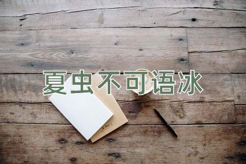 成语夏虫不可语冰