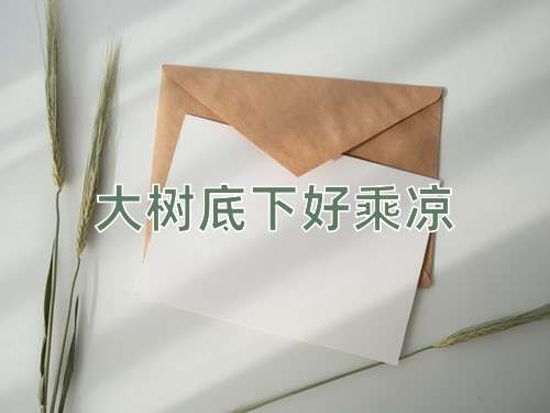 成语大树底下好乘凉