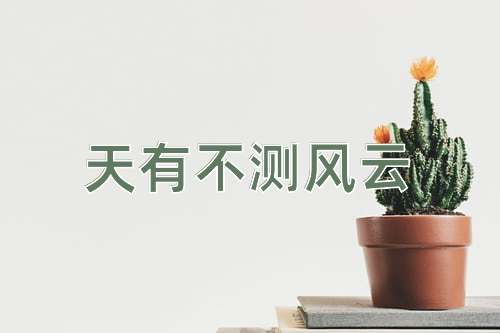 成语天有不测风云