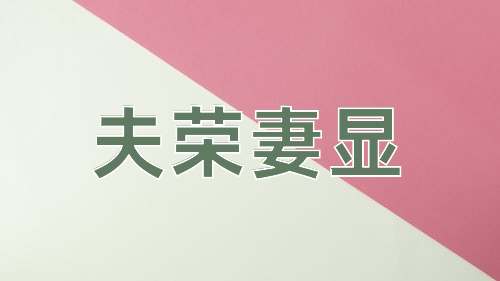 成语夫荣妻显