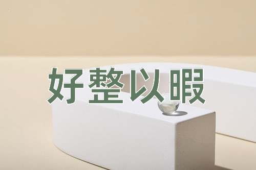 成语好整以暇