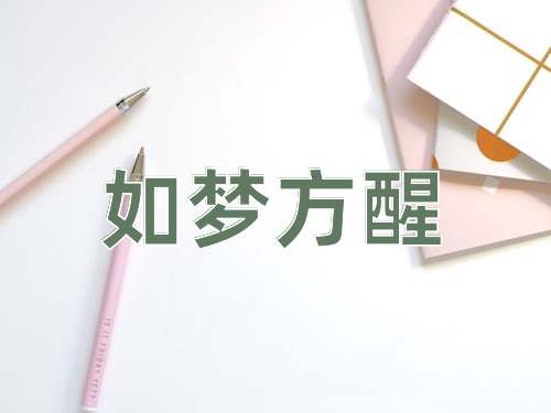 成语如梦方醒