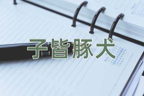 成语子皆豚犬