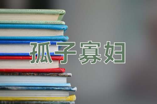 成语孤子寡妇