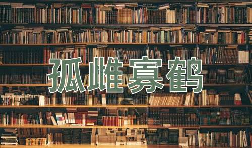 成语孤雌寡鹤