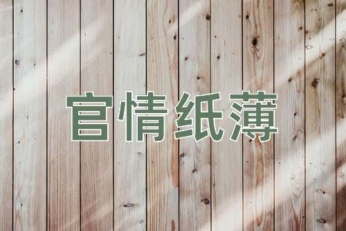 成语官情纸薄