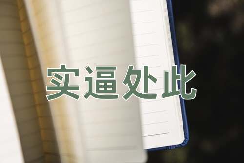 成语实逼处此