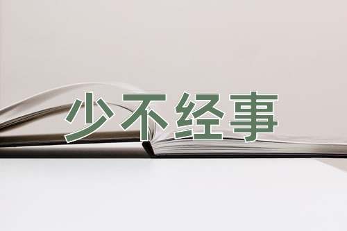 成语少不经事
