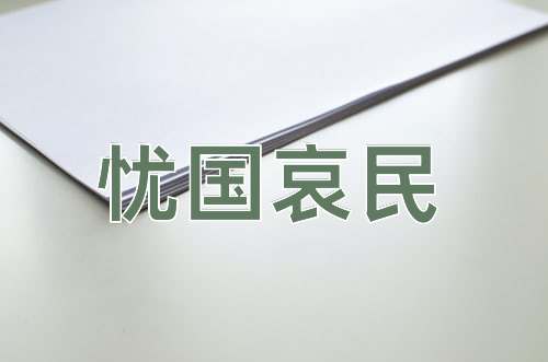 成语忧国哀民