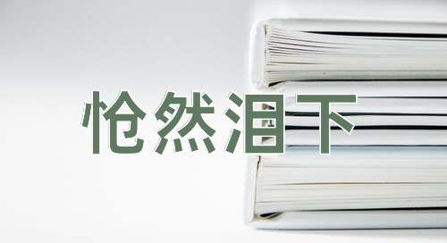 成语怆然泪下