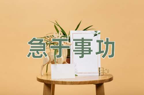 成语急于事功