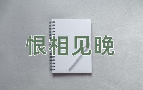 成语恨相见晚