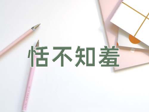 成语恬不知羞