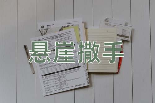 成语悬崖撒手