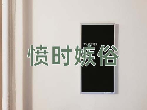 成语愤时嫉俗