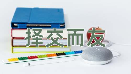成语择交而友