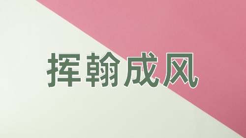 成语挥翰成风