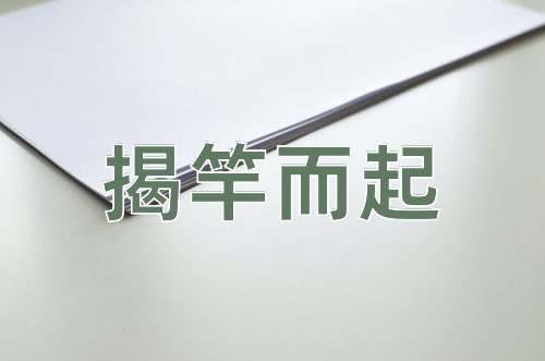 成语揭竿而起