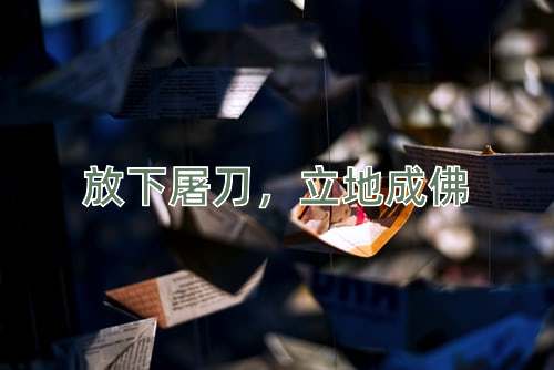 成语放下屠刀，立地成佛